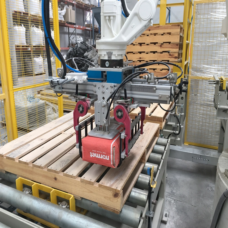 Automatic ABB Robot Stacking Palletizer Machine with Arm Loader