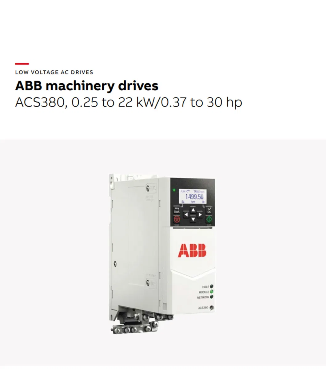 ABB Machinery Drives0.75kw Acs380-040s-02A6-4frequency Converter