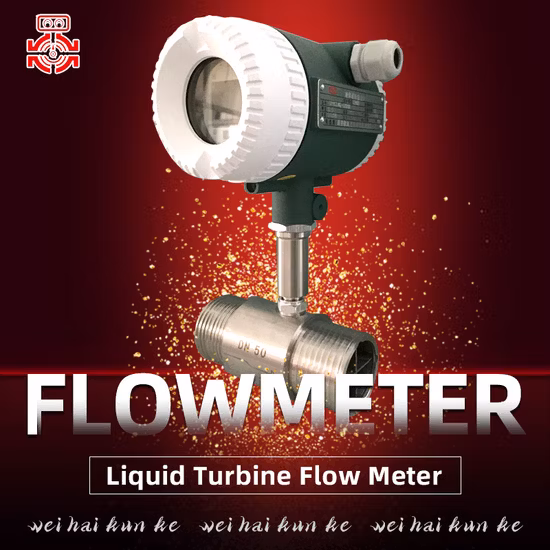 Turbine Flowmeter Liquid Water Pipeline Type High