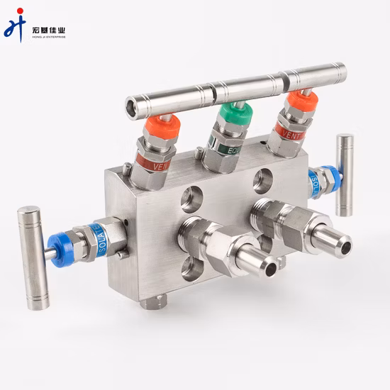 SS316 5 Valve Manifolds for Rosemount Transmitter Stainless Steel 6000psi Manifolds 5 Way