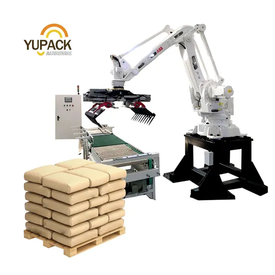 Flour Sugar Rice Grain Coffee Snack Foods Bags ABB Palletizing Machine 