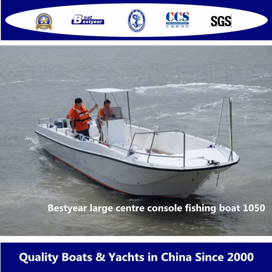 Bestyear 10.5m Large Fishing Boat with Centre Console